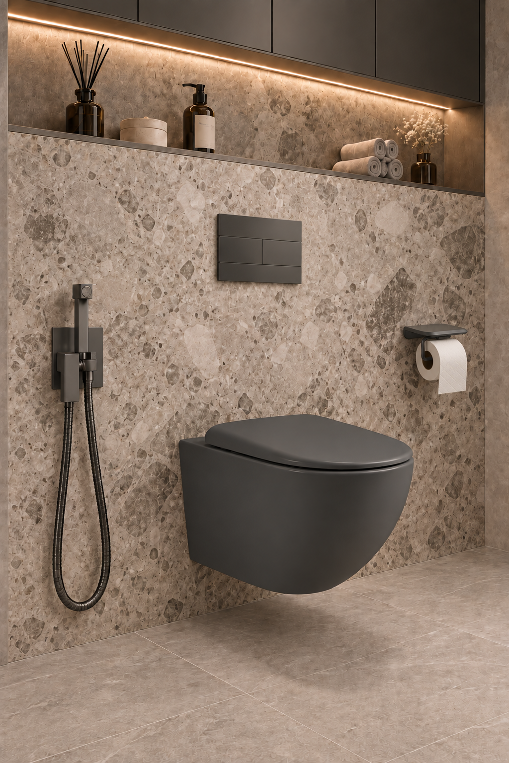 Подвесной унитаз ВЕКТОР WC530PGRM, графит матовый